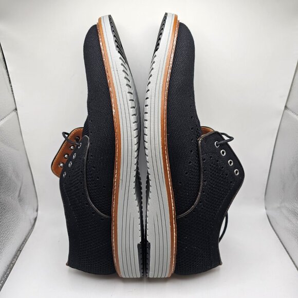 NWOB Men's Johnston‎ & Murphy Upton Knit Wingtip Shoes Black Size 11.5M - Picture 3 of 6